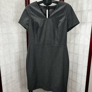 Brooks Brothers Charcoal Pinstripe Mini Dress